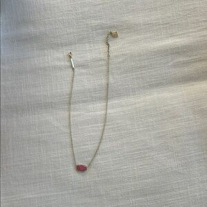 Kendra Scott Gold Necklace with Pink Pendant